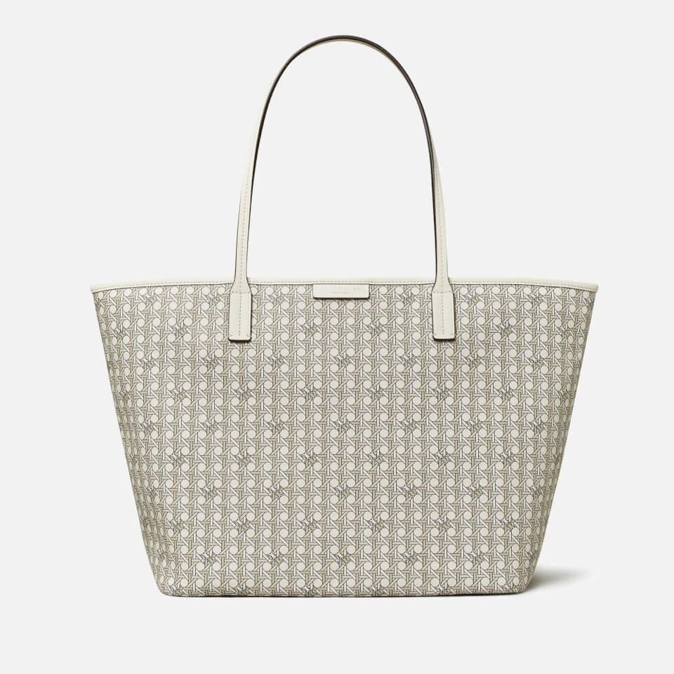 Tory Burch Tory Burch Ever-Ready Monogram Coated-Canvas Tote Bag 1
