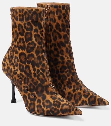 Gianvito Rossi Dasha animal-print leather ankle boots 1