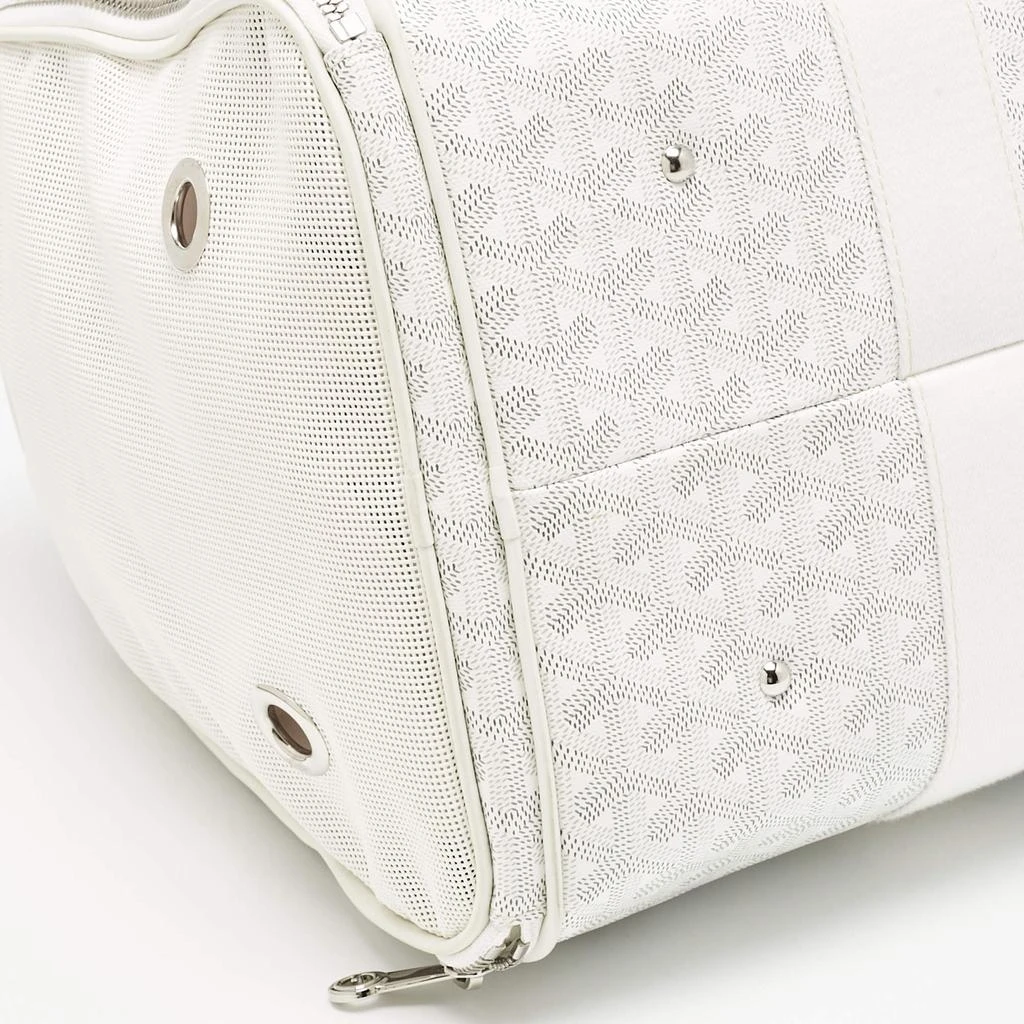 Goyard Goyard White Goyardine Coated Canvas and Mesh Voltigeur Pet Carrier Bag 14