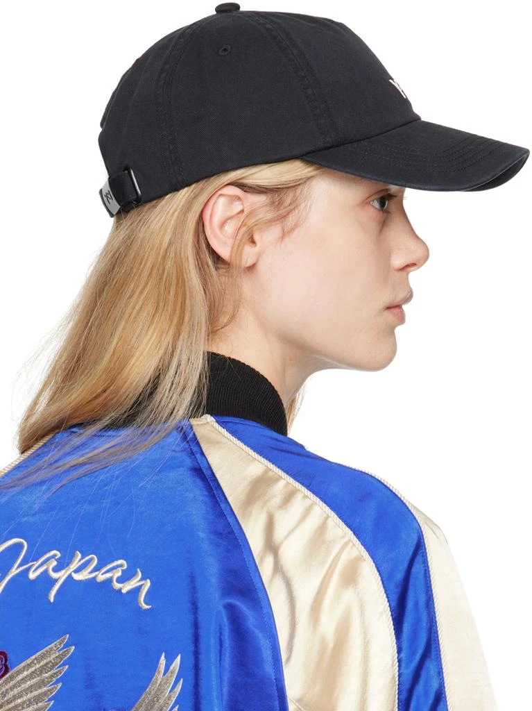 Y-3 Black Embroidered Dad Cap 3