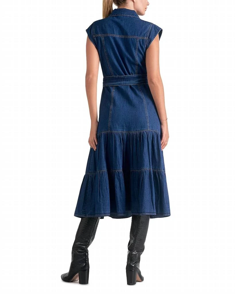 Elan Elan - Denim Cap Sleeve Midi Dress 4