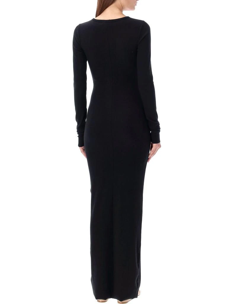 Eterne Long Sleeve Crewneck Maxi Dress - Black