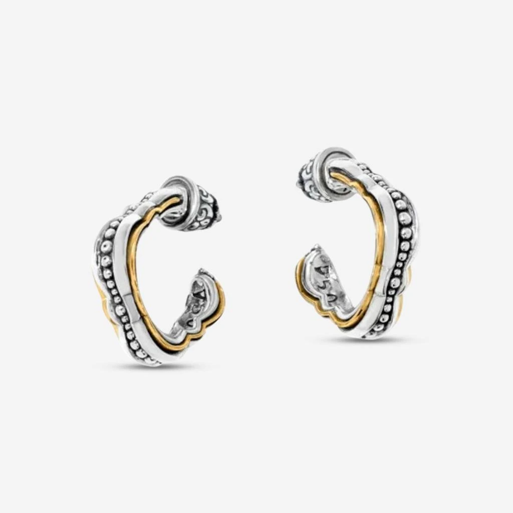 Konstantino Konstantino Dome Sterling Silver 
18K Yellow Gold Hoop Earrings SKKJ699-130-copy 2