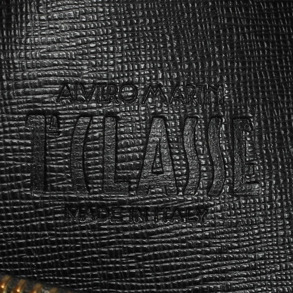 Alviero Martini Alviero Martini 1A Classe Black Coated Canvas and Leather Satchel 14