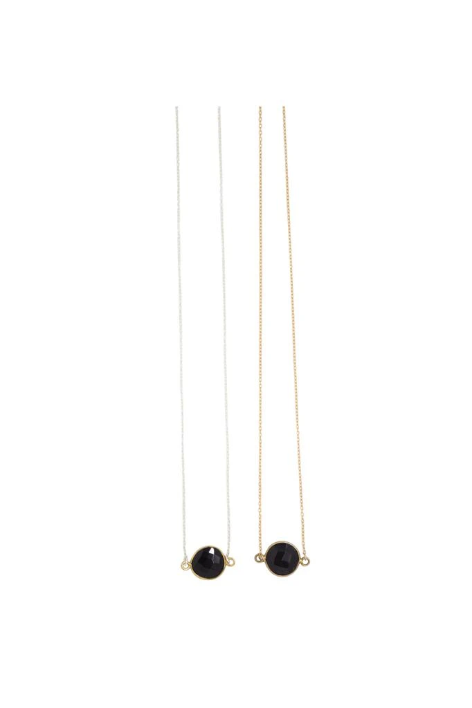 A Blonde and Her Bag Jewelry Mrs. Parker Simple Chain Necklace in Black Onyx 2
