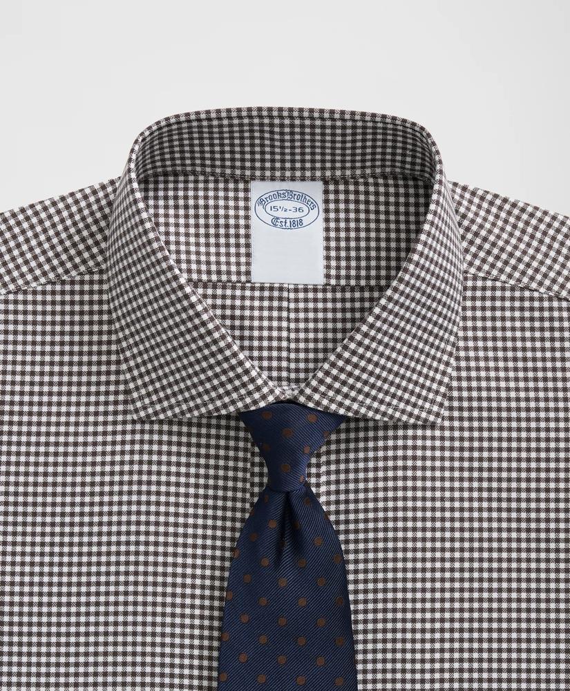 Brooks Brothers Stretch Supima® Cotton Non-Iron English Spread Collar, Gingham Dress Shirt