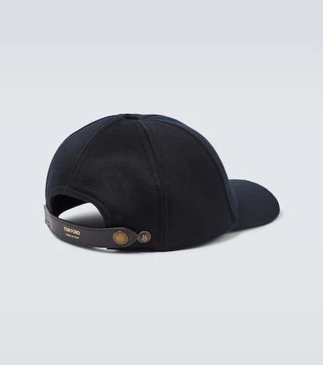Tom Ford Logo embroidered cashmere baseball cap 4