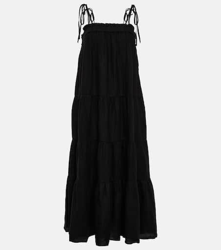 Velvet Charlie tiered linen maxi dress