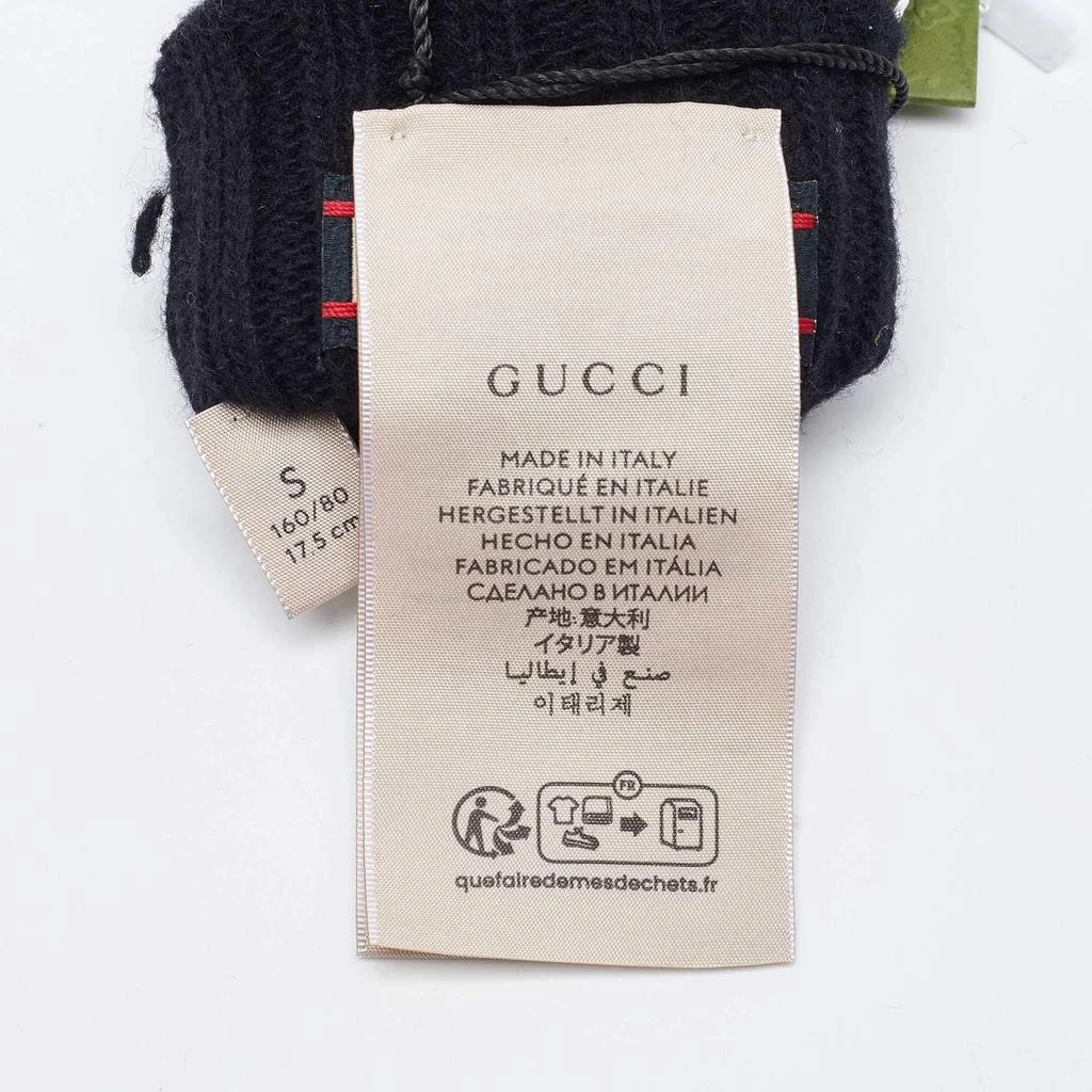 Gucci Gucci Black GG Cashmere Knit Fingerless Gloves S 6