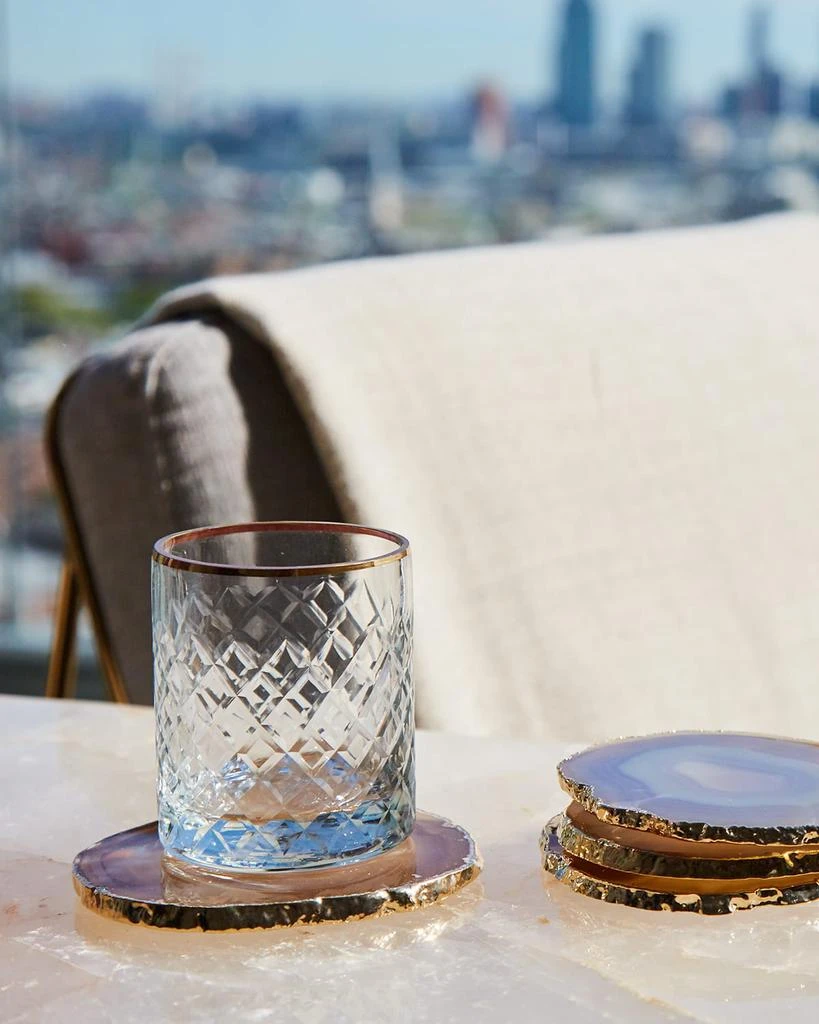 ANNA New York Agate & Gold Coasters, Set of 4 2