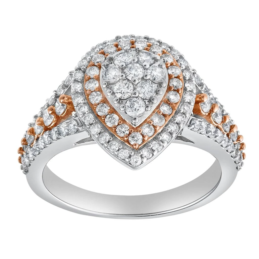 LuvMyJewelry Eternal Drop 1.15 Ct 10K Gold Diamond Ring