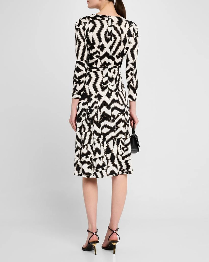 Diane von Furstenberg Jerome Pleated Geometric-Print Dress 3