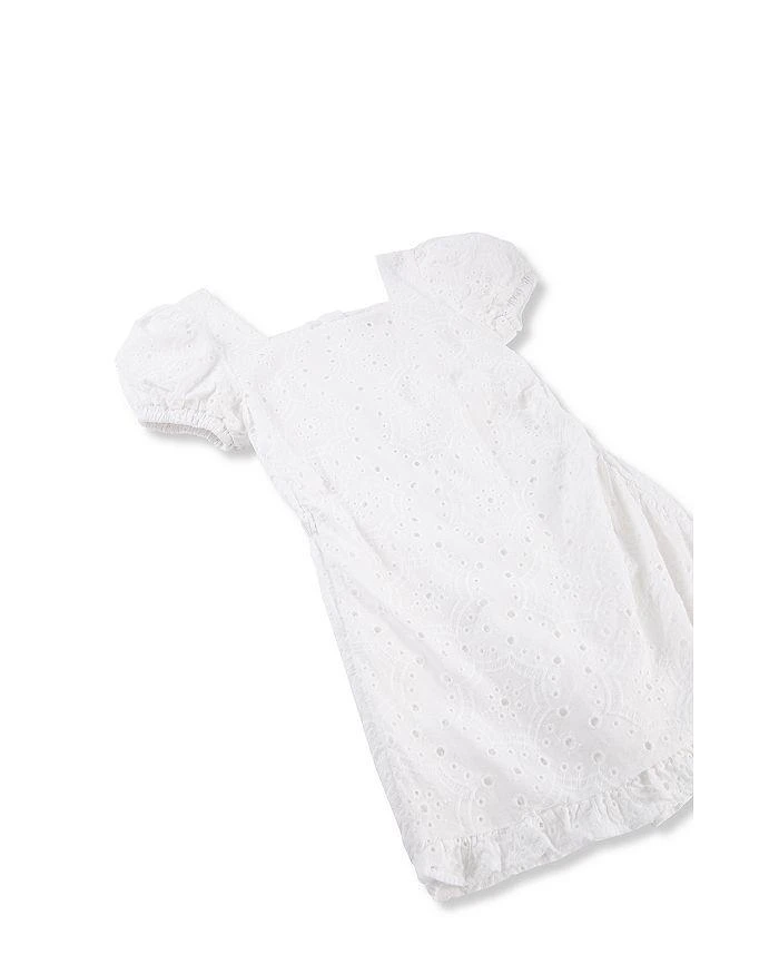 Habitual Girls' Puff Sleeve Faux Wrap Eyelet Romper - Big Kid 3