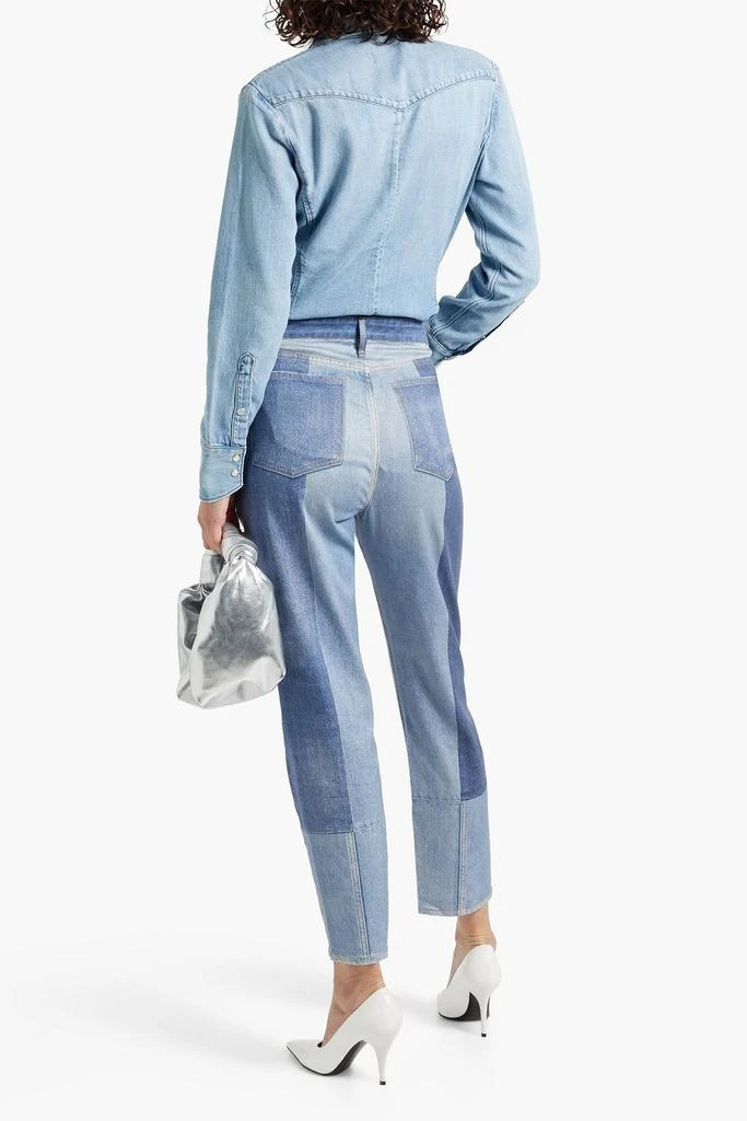 Rag & Bone Nina Miramar patchwork-effect stretch cotton and Lyocell-blend slim-leg pants 3