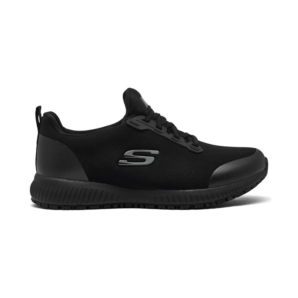 Skechers Women's Work: Squad Slip Resistant Wide Width Athletic Work Sneakers from Finish Line