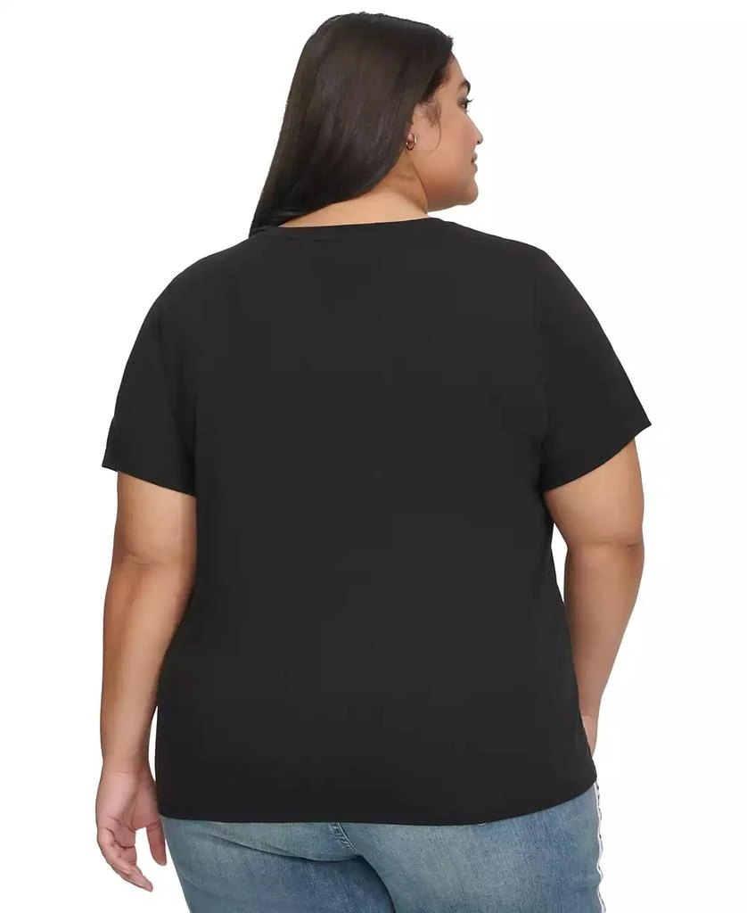 Karl Lagerfeld Paris Plus Size Pin Logo Short-Sleeve T-Shirt, First@Macy’s 2