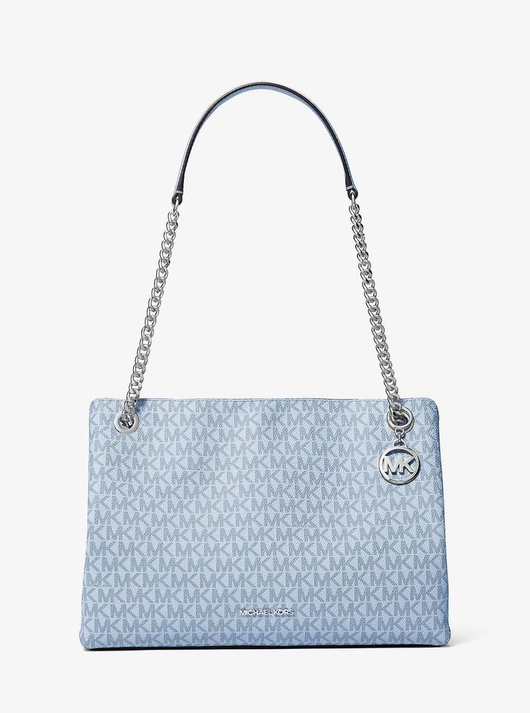 Michael Kors Outlet Christina Medium Signature Logo Shoulder Bag