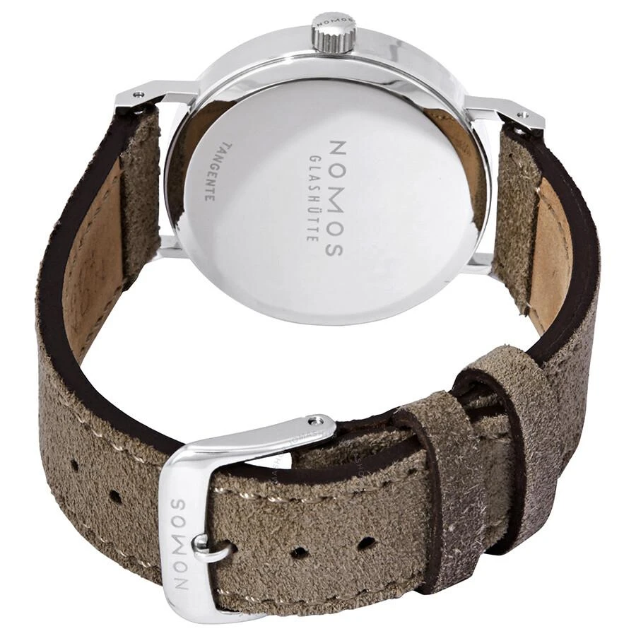 Nomos Glashutte Tangente 33 Galvanized White Dial Velour Leather Ladies Watch 122 3