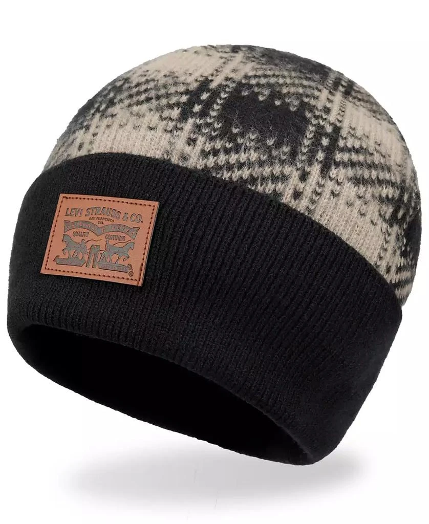 Levi's Men's Brushed Plaid Beanie 1