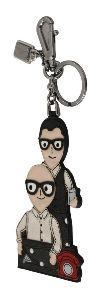 Dolce & Gabbana Elegant Tricolor Leather Women's Keychain 1