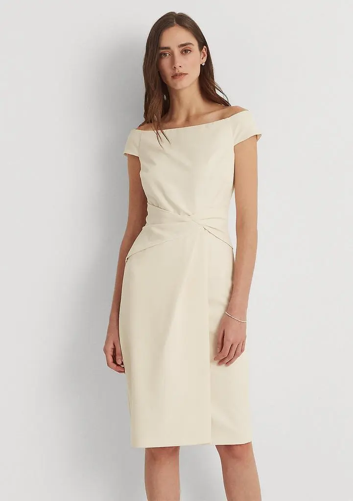 Ralph Lauren Crepe Off-the-Shoulder Dress 3