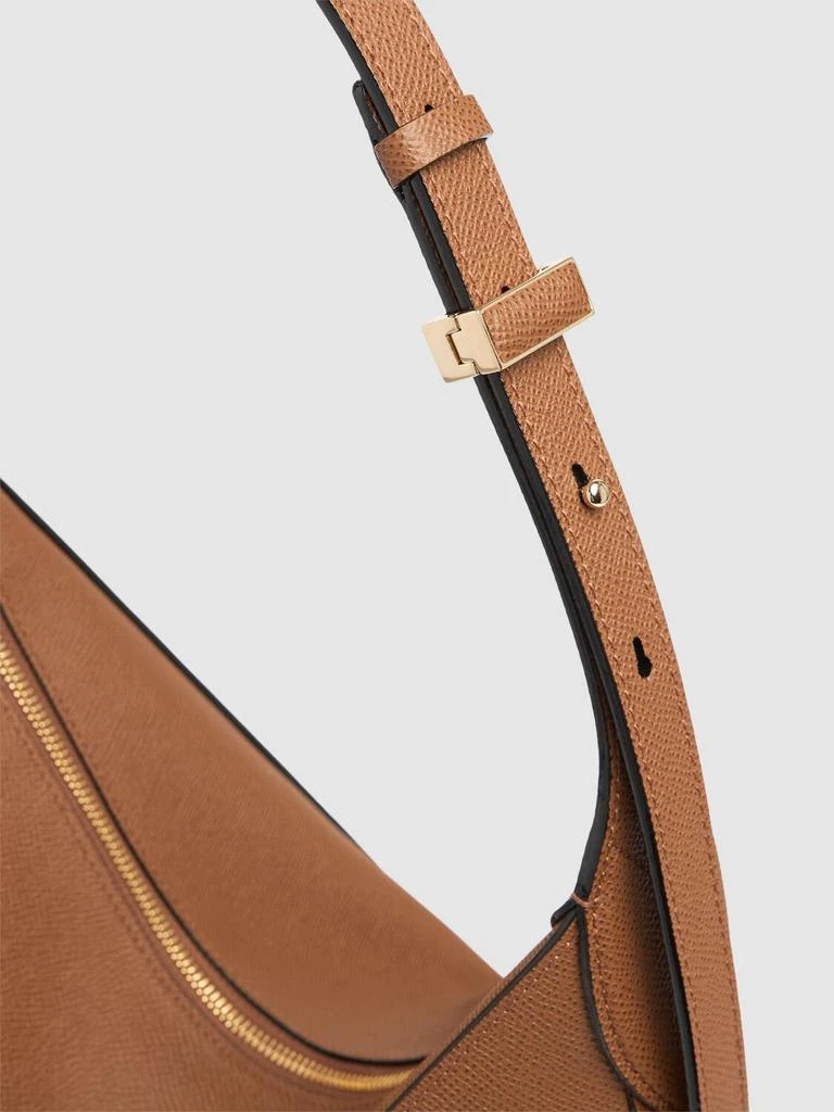 VALEXTRA Small Vivi Leather Hobo Bag 3