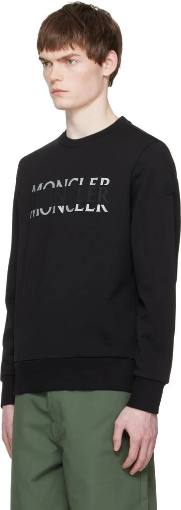 Moncler Black Logo Cotton Jersey Long Sleeve Sweatshirt 4