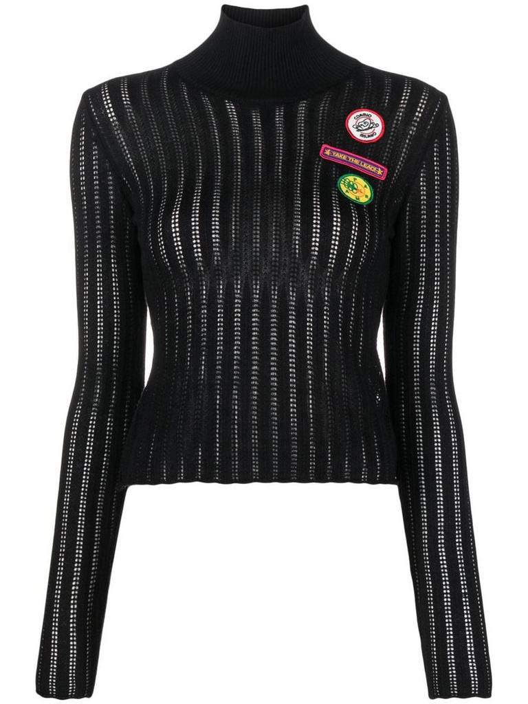 Cormio Cormio  Anna Patch-Detail High Neck Jumper