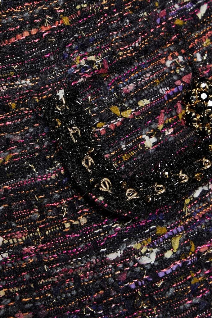 REBECCA VALLANCE Monet frayed metallic tweed jacket 4