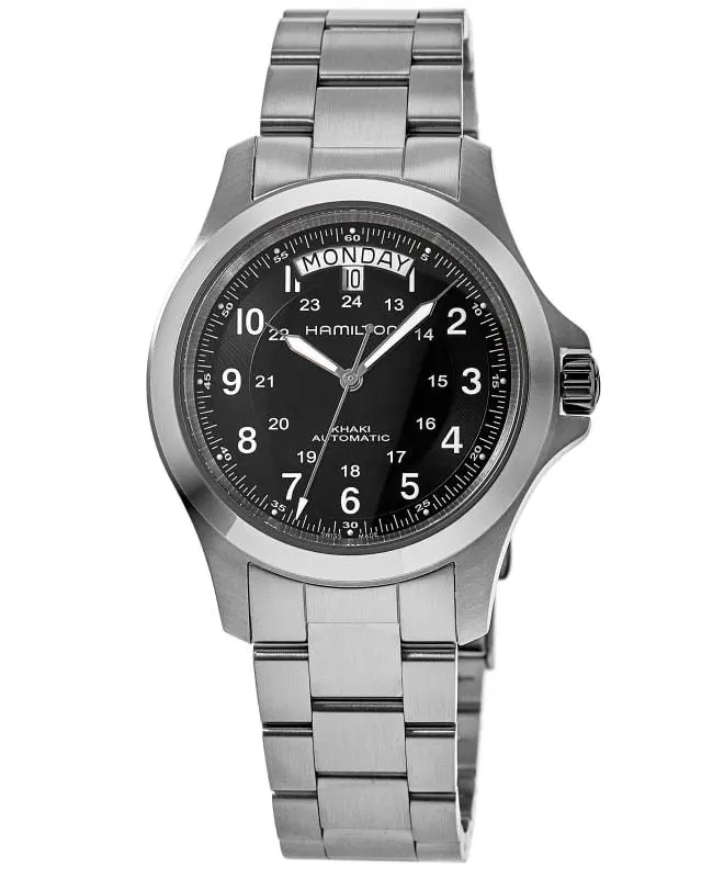 Hamilton Hamilton Khaki Field King Auto Black Dial Stainless Steel Men's Watch H64455133 1