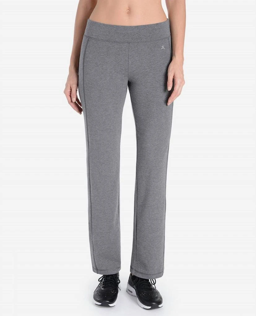 Danskin Plus Size Essentials Yoga Pants In Charcoal Grey Heather 1