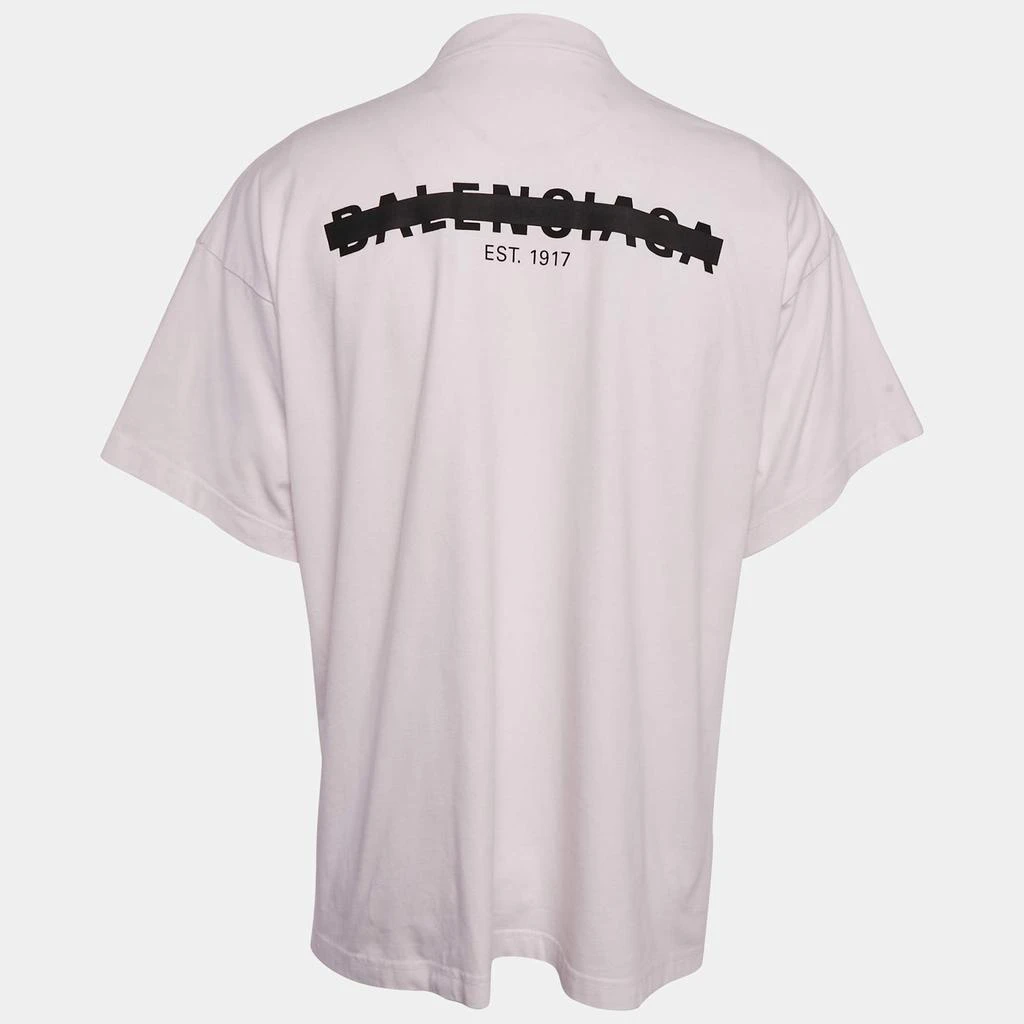 Balenciaga Balenciaga Light Pink Logo Strike-Out Print Cotton Jersey T-shirt L 2