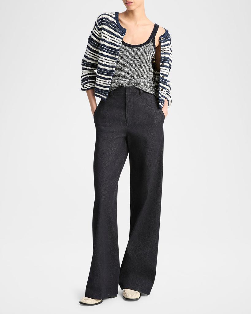Vince Textured Stripe Cardigan