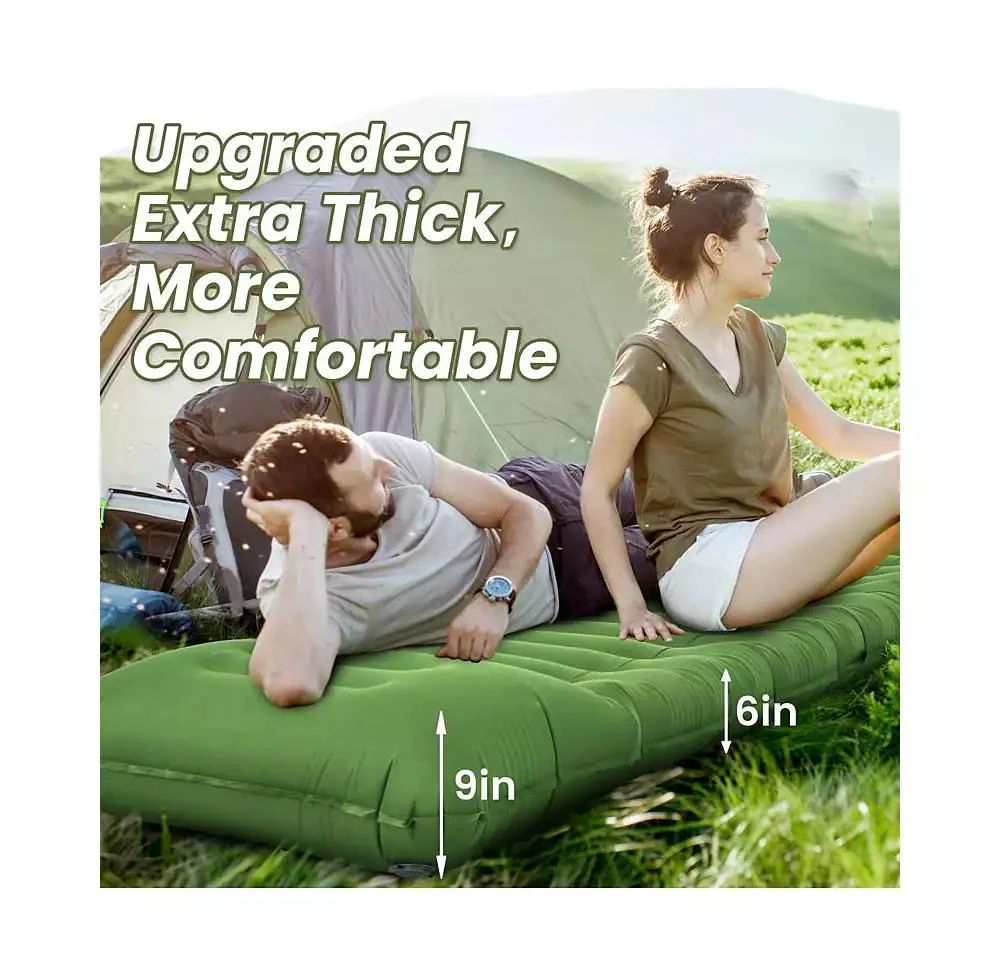 ROPODA Extra Thick Inflatable Sleeping Pad with Pillow, Camping Pad with Carrying Bag 6