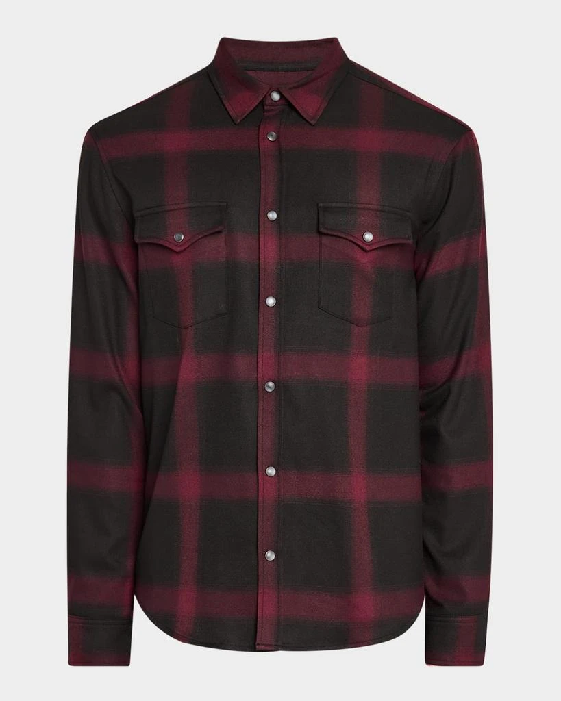 MONFRÈRE Men's Eastwood Plaid Two-Pocket Western Shirt 1