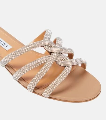 Aquazzura Moondust embellished leather sandals 6