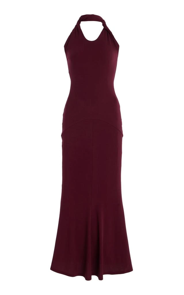 Tove Tove - Eleanor Twist-Detail Crepe Maxi Dress - Burgundy - FR 34 - Moda Operandi 1