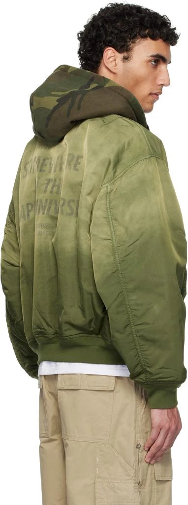 AAPE Khaki Alpha Industries Edition MA-1 Reversible Bomber Jacket 3
