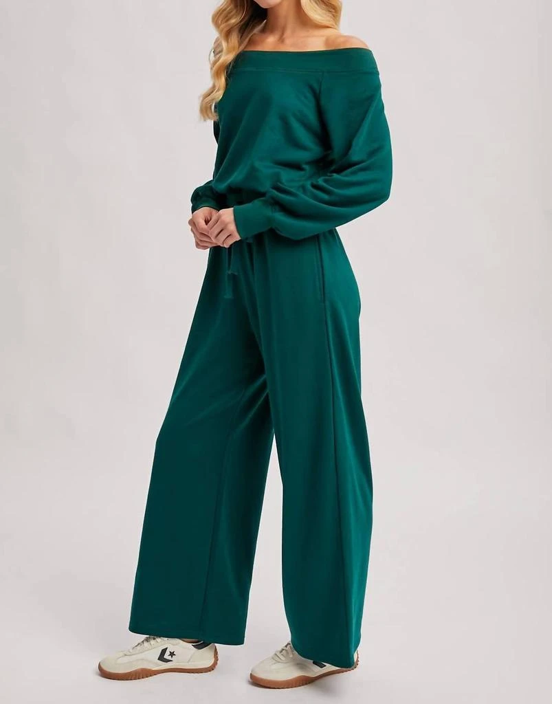 BluIvy Bluivy - Wide Neck Off the Shoulder Knit Jumpsuit 7