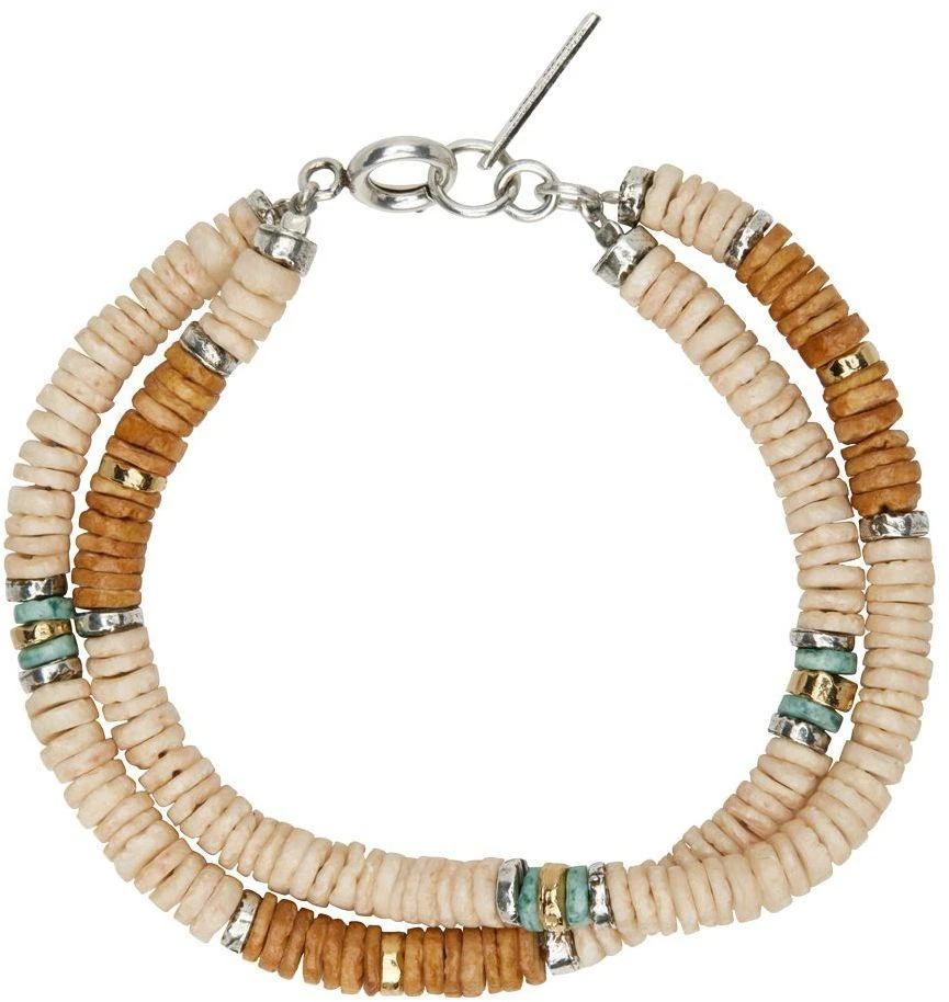 Isabel Marant Beige & Brown Heishi Bracelet 2