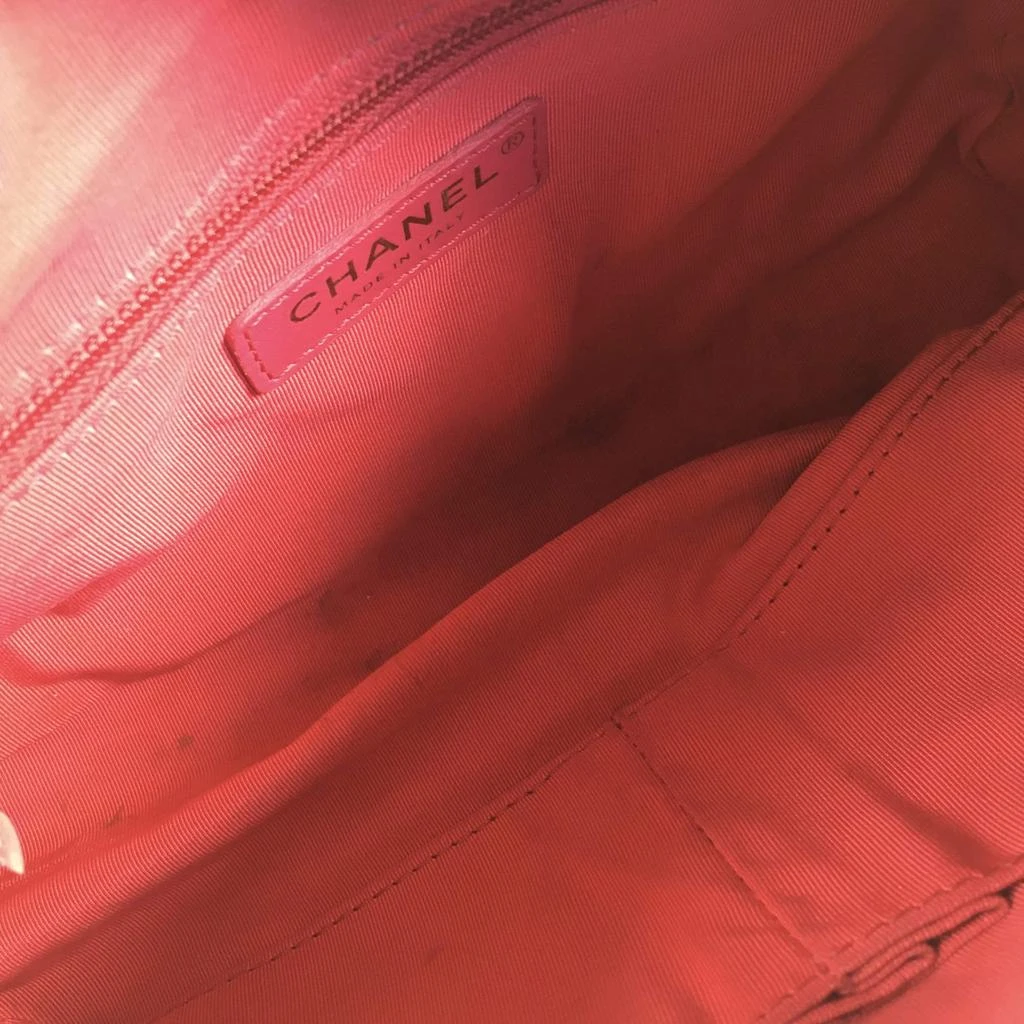 Chanel Chanel Red Black Tweed Calfskin Signe Bowling Bag 7