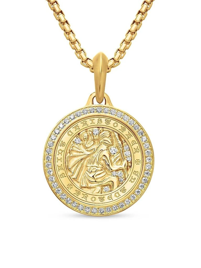 David Yurman St. Christopher Amulet in 18K Yellow Gold 1