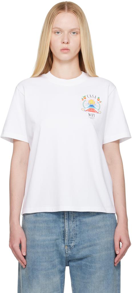 Casablanca White 'Casa Way' Mountain T-shirt