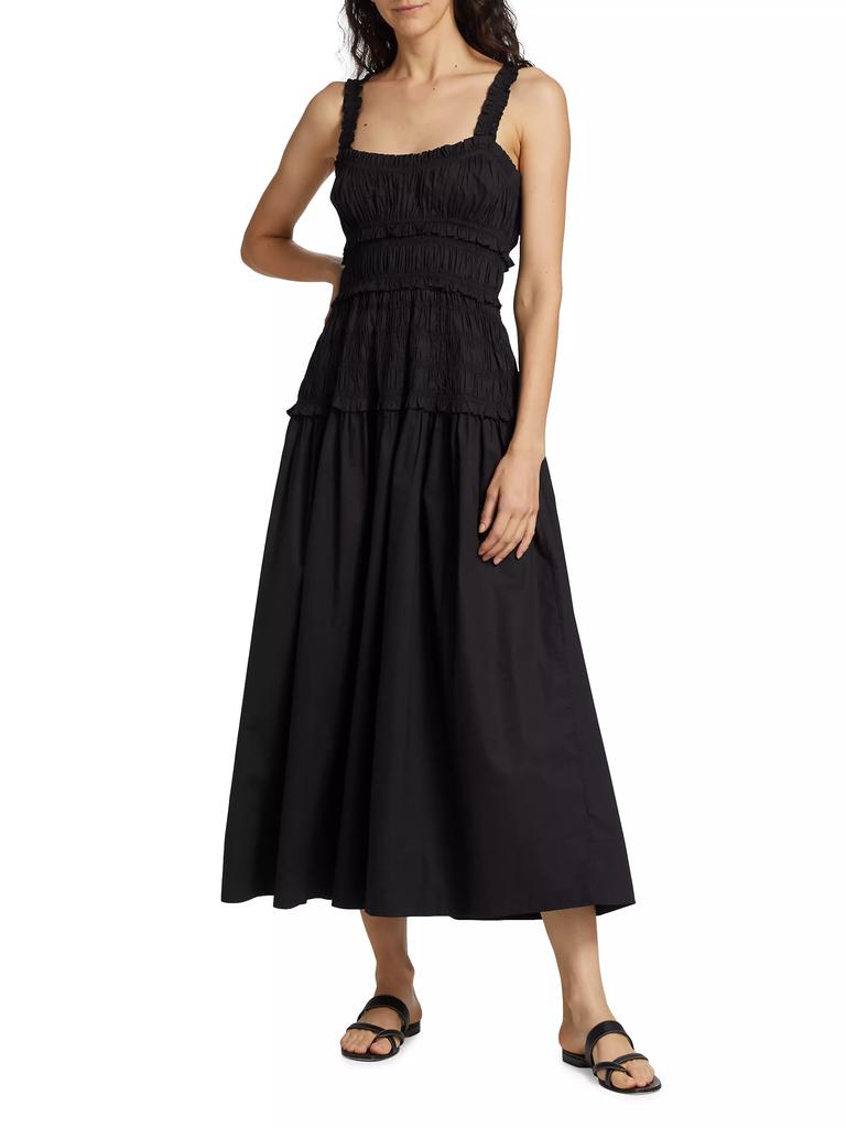 DÔEN Marianne Smocked Midi-Dress
