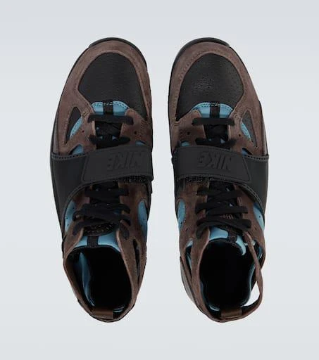 NIKE Air Trainer Huarache suede-trimmed sneakers 4
