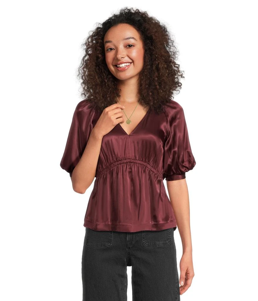 Madewell Kathleen Top- Unitedtex Stretch Satin 1