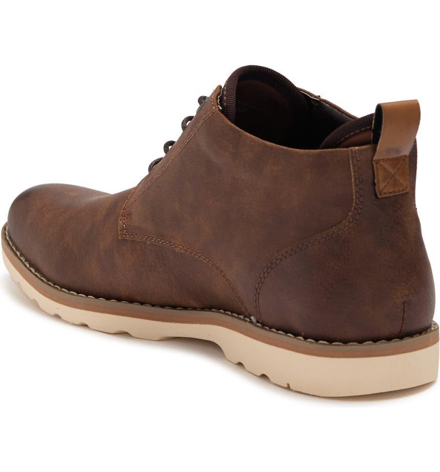 Steve Madden Plain Toe Leather Chukka Boot