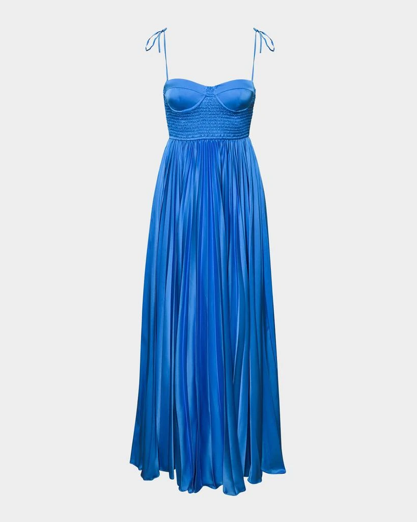 Hutch Ayla Pleated Sweetheart Satin Gown 1