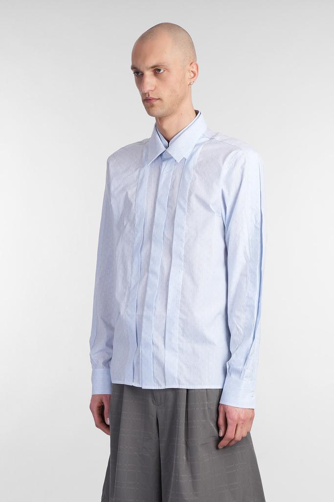 J.L-A.L Palaeo Shirt Shirt In Cyan Cotton