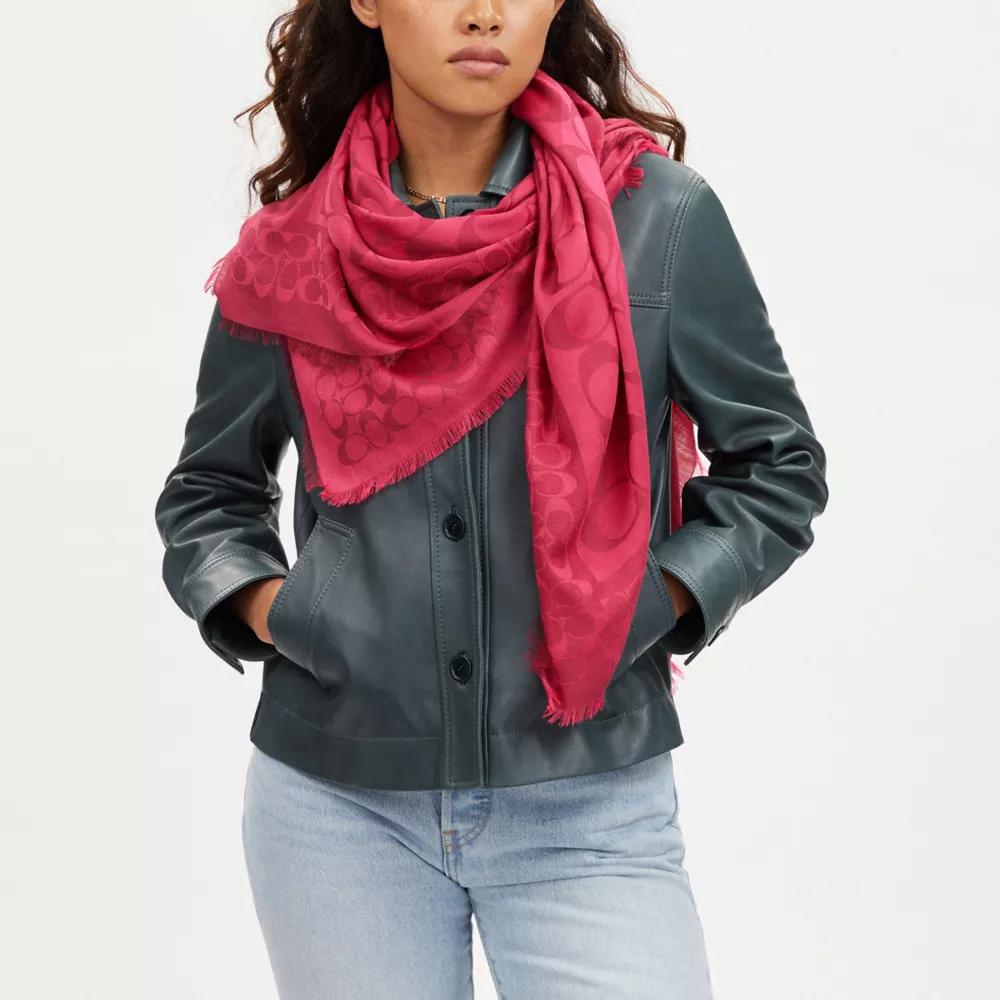 COACH® Signature Oversized Square Scarf